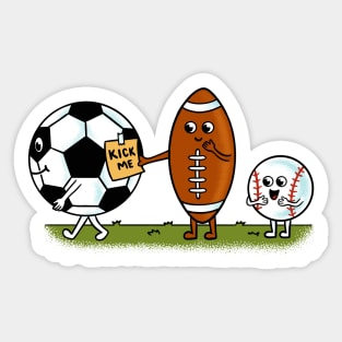 Soccer Kick me Sticker